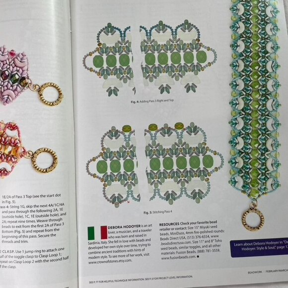 Beadwork Magazine Jewelry Crafting Book February March 2020 u Issue 2 Vol 23 - Picture 6 of 7